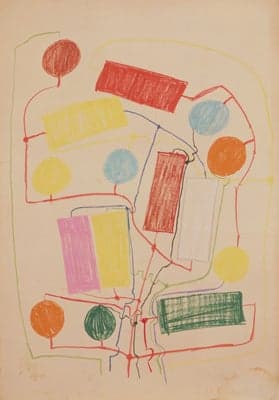 田中敦子，《無題 (1)》，1956年