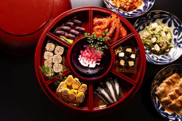 Ryukyu dishes served at the breakfast buffet
