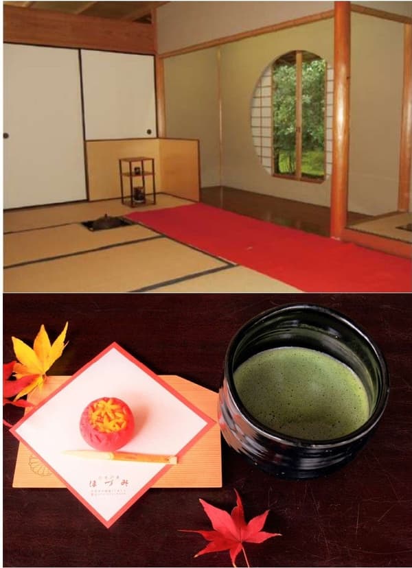 Matcha and Japanese sweets served at Han-an