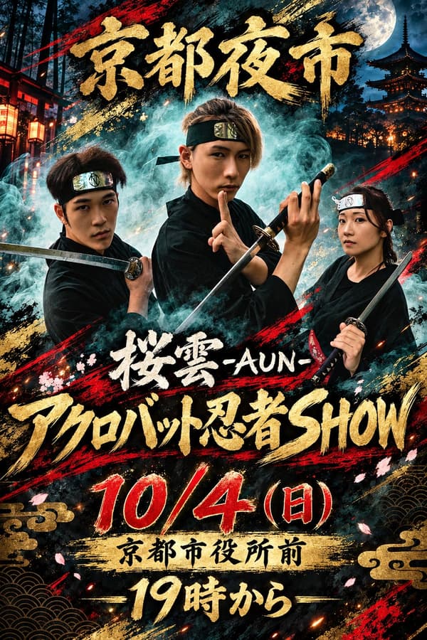 Acrobatic Ninja SHOW oleh 桜雲-AUN- mulai pukul 19.00