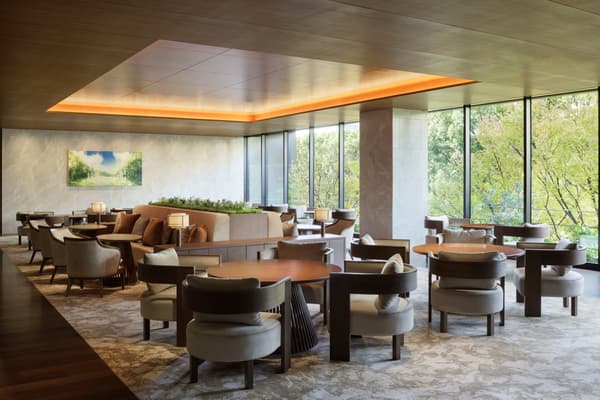 The Lounge, overlooking the greenery of Hisaya-odori Park