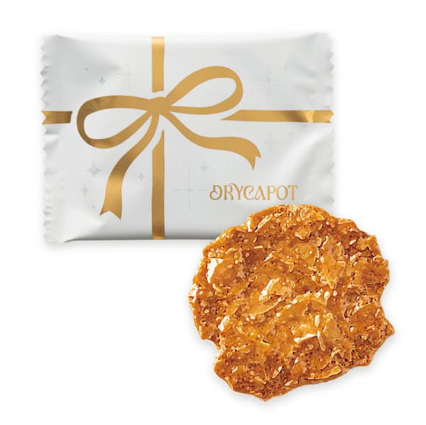 Tuile almond Christmas Drycapot yang dibungkus individual