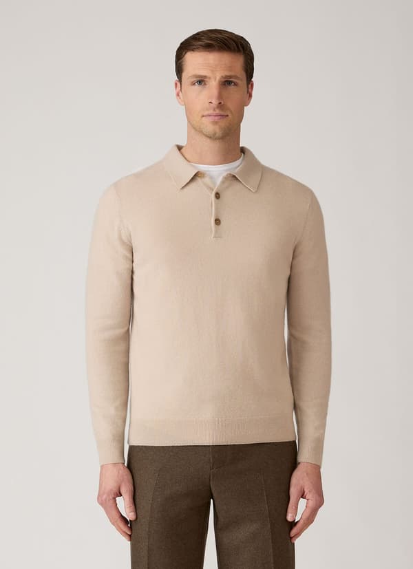 Sunspel Cashmere Polo Shirt
