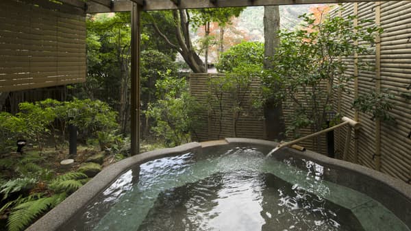 Open-air bath in the large communal bath, women's side (autumn)
