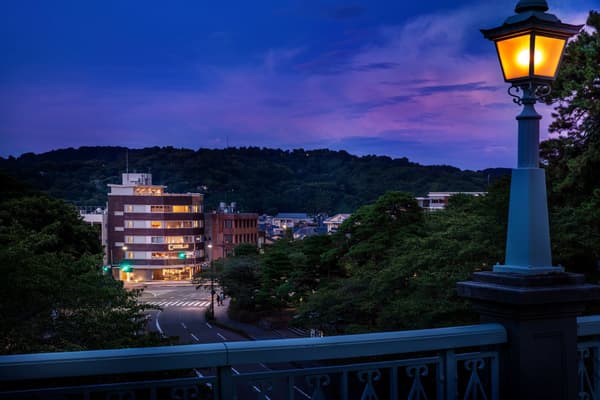 HOTEL AO KANAZAWA exterior seen from Ishikawa Gate