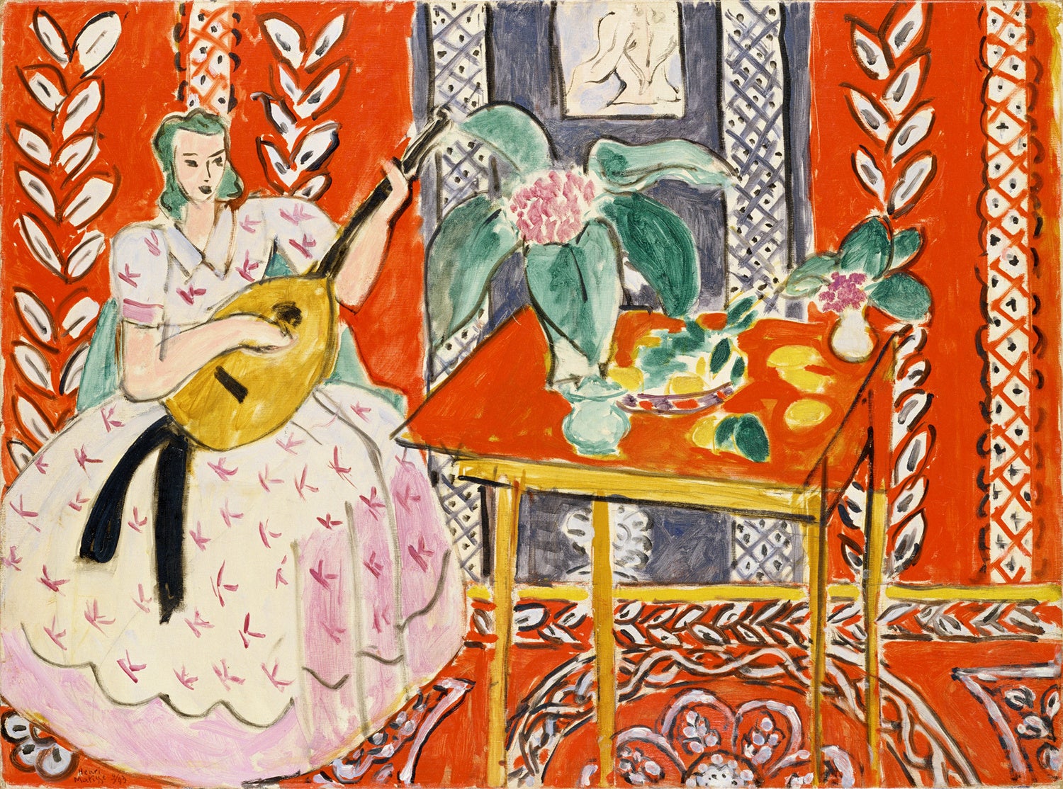 亨利·馬諦斯，《魯特琴》，1943年，寶麗美術館