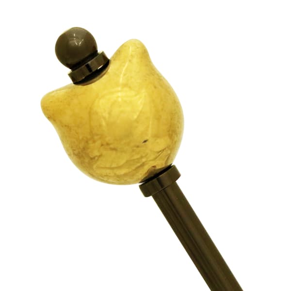 金色猫咪造型陶瓷发簪