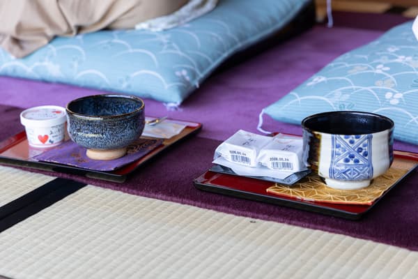 Tea and sweets served at the Japanese Garden Café