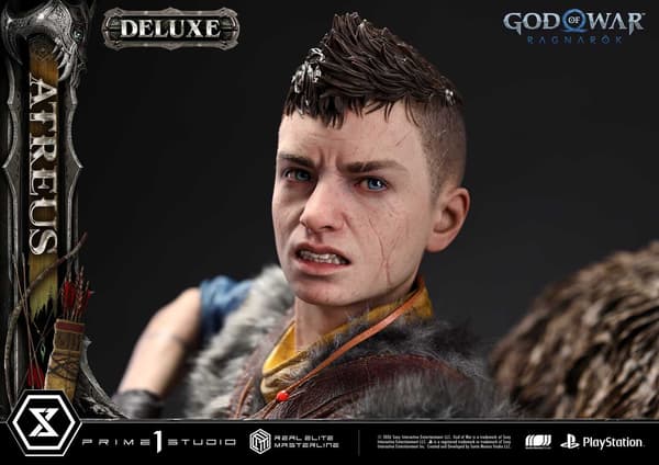 Atreus statue angry expression head