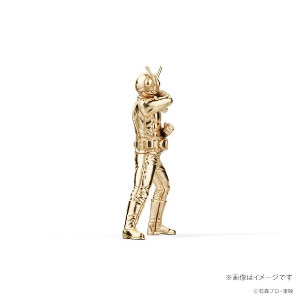 假面骑士（旧1号）18K黄金迷你手办