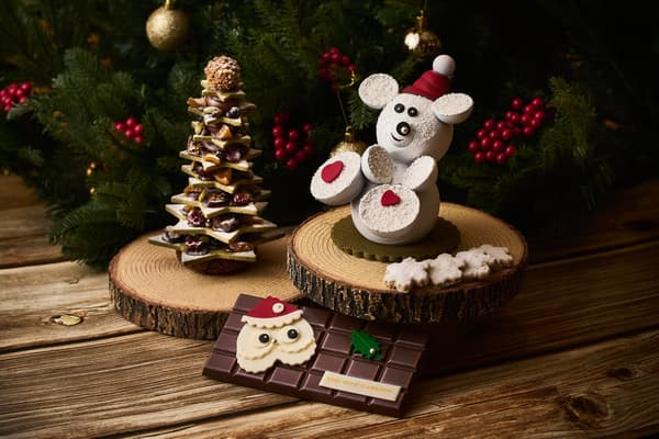 Wonder Tree, Hazelnut Mendiant Tablet, and Snowy Bear
