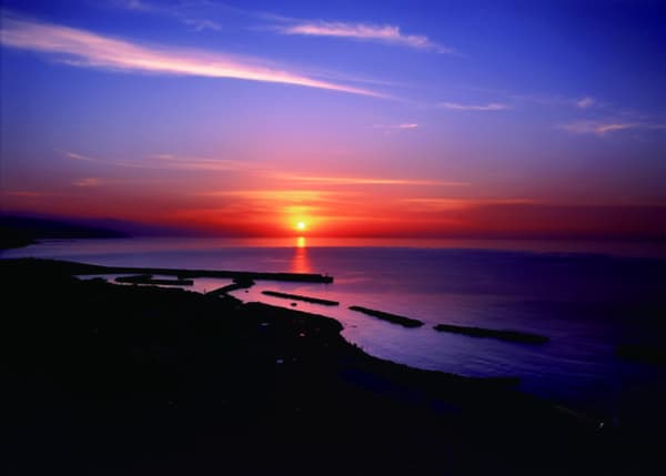 日本海的絕美夕陽