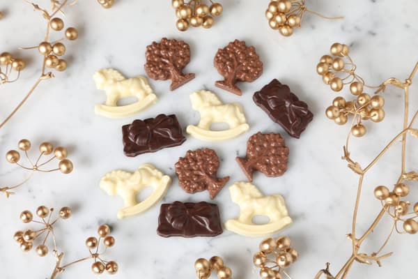 Assortment of three chocolates