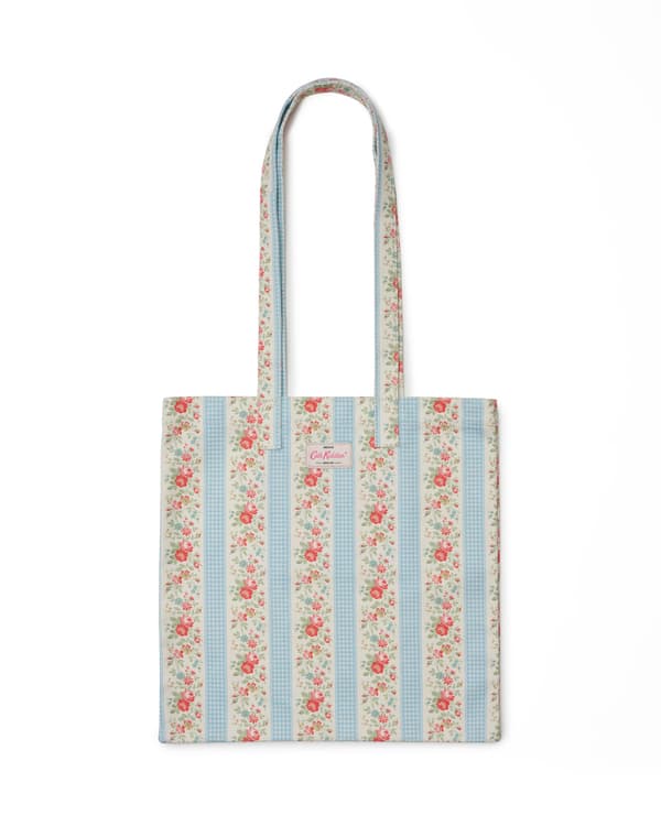 Archive Tote Bag en Floral Gingham Blue