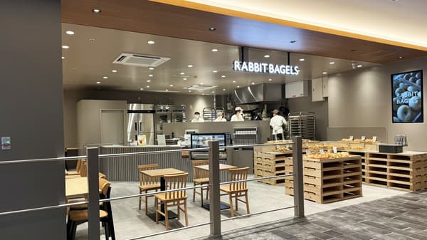 The store at Kyoto BiVi Nijo, opened in July with a cafe space