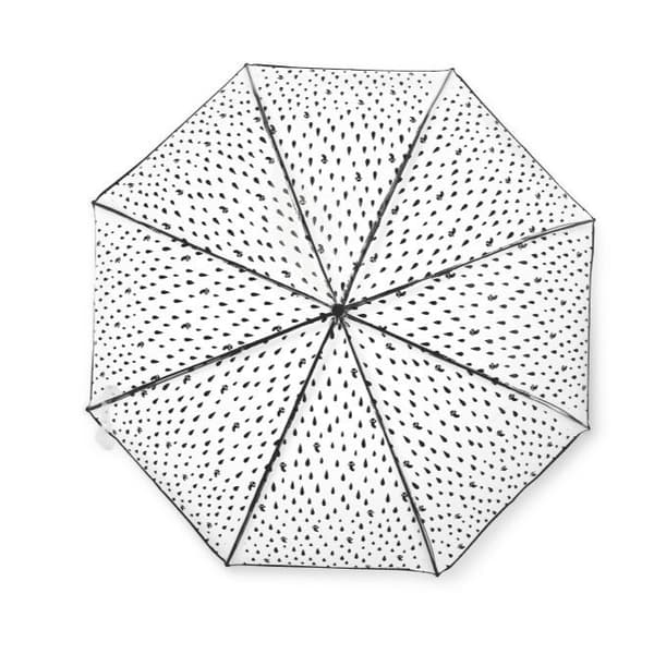 Paraguas plegable de vinilo transparente