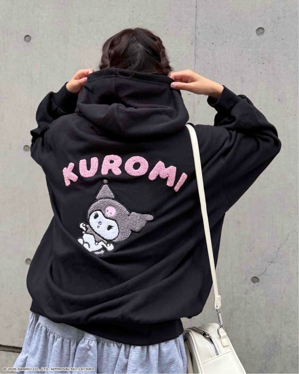 Cinnamoroll Wzip sweat hoodie in Oatmeal