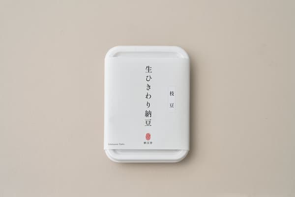 The four types of fresh hikiwari natto exclusive to the VISON store