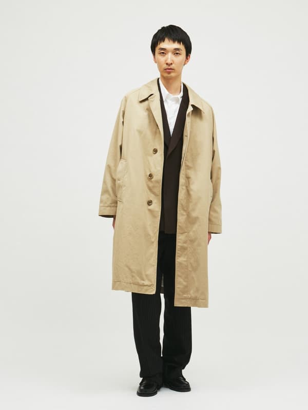 nanamica SMU Balmacaan 大衣 Cotton CORDURA WINDSTOPPER 上身图