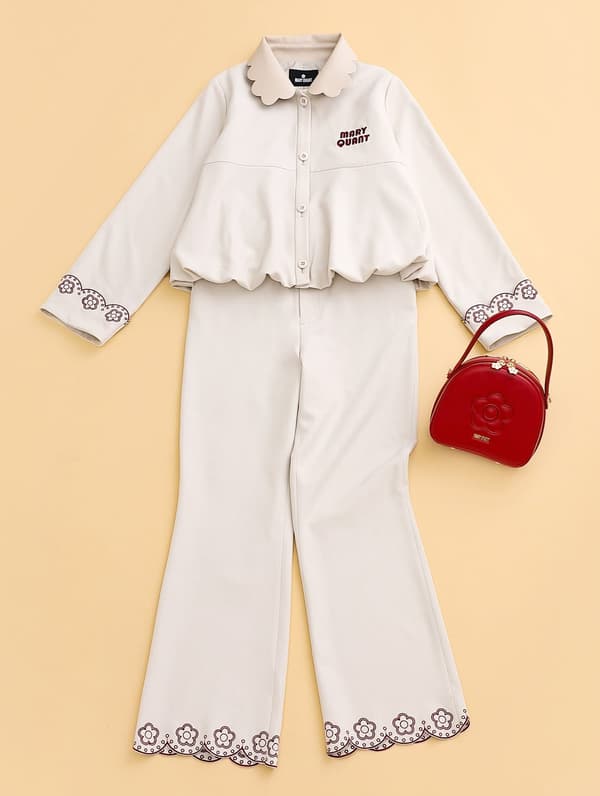 雏菊扇贝夹克和裤子套装