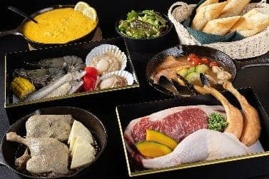 현지 식재료를 활용한 BBQ 공간