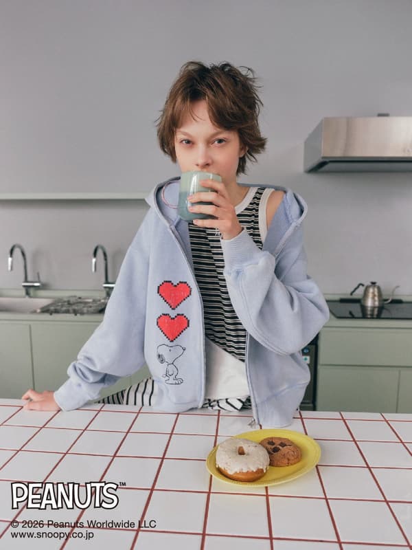 史努比合作款宽松廓形连帽衫