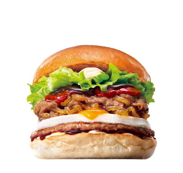 香辣滑蛋牛肉寿喜烧汉堡