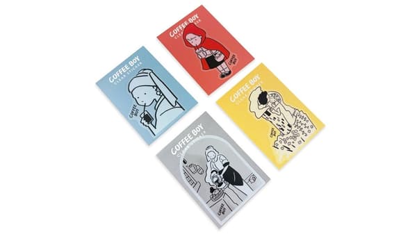COFFEE BOY Clear Stickers