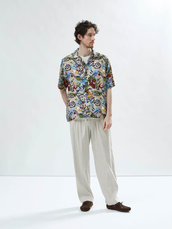 Camisa aloha de MEN'S BIGI en beige