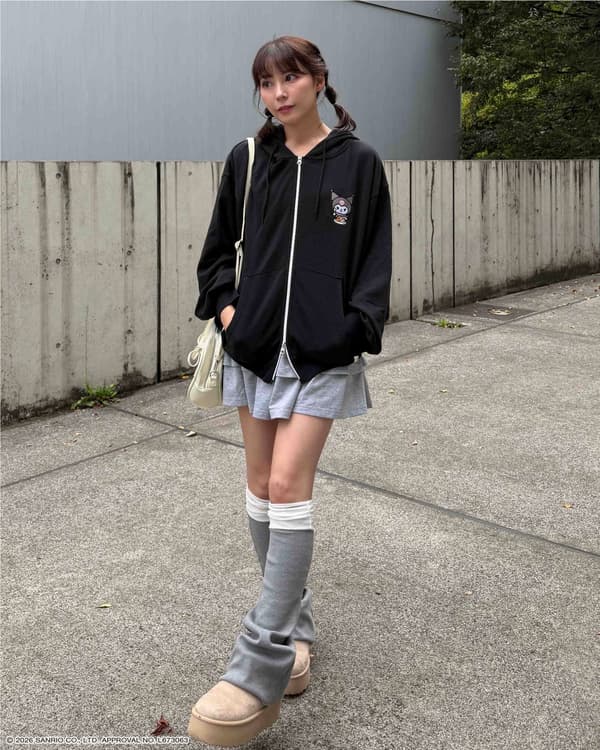 Cinnamoroll Wzip sweat hoodie in Oatmeal