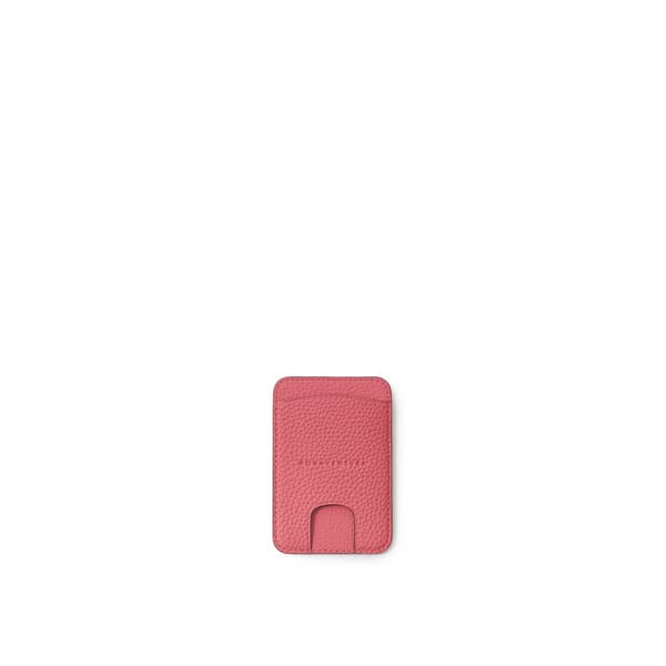 Magnet Card Case Shrink Leather in Azalea Pink