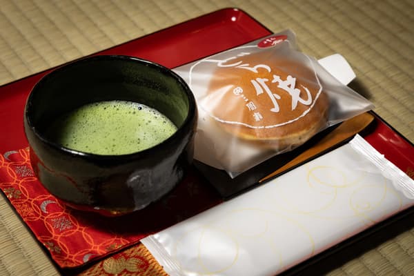 Tea and sweets served at the Japanese Garden Café