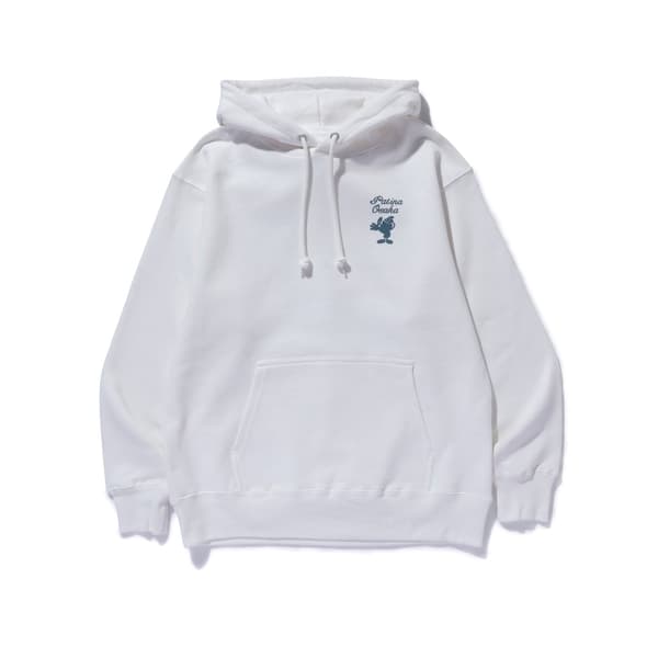 白色连帽衫正面