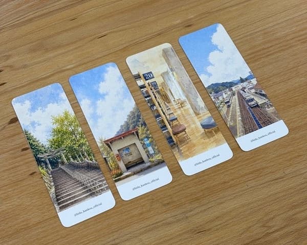 Pembatas buku peringatan yang dicetak dengan lokasi model dari film