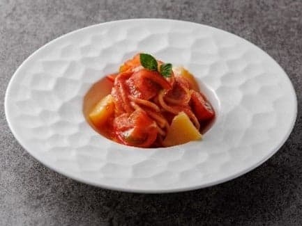 Cold capellini with Karuizawa Amela tomato and peach