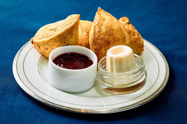 Scones and condiments
