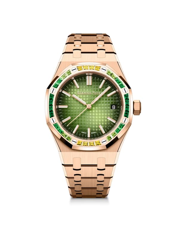 Royal Oak Automático, oro rosa de 18 quilates con caja de tsavoritas y zafiros amarillos, 37 mm, precio bajo petición