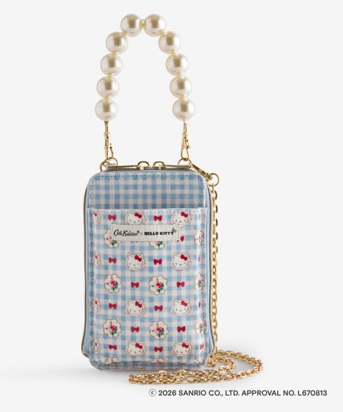 Cath Kidston × Hello Kitty 多功能肩背手拿包 天蓝色
