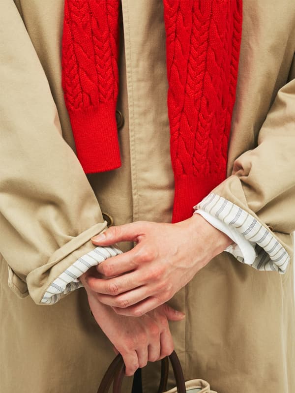 nanamica SMU Balmacaan 大衣 Cotton CORDURA WINDSTOPPER 上身图
