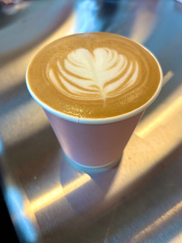 Coffee prepared with a La Marzocco machine