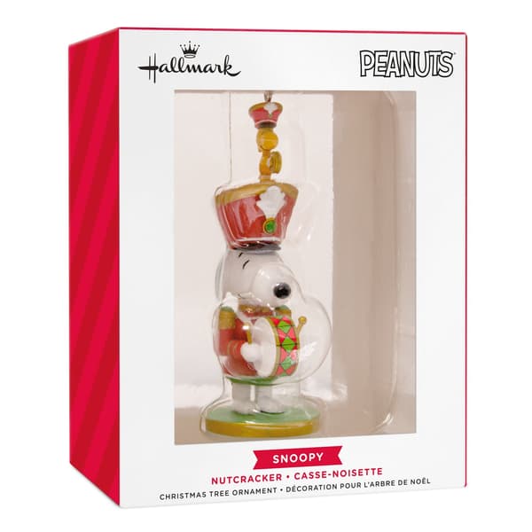 Adorno de resina de Snoopy vestido como Cascanueces