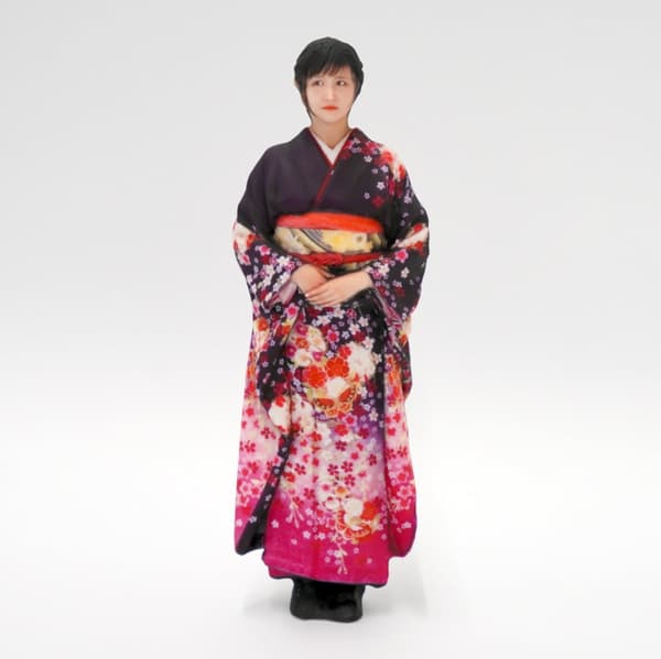 人像示例：和服女性（毕业袴/喜庆场合）