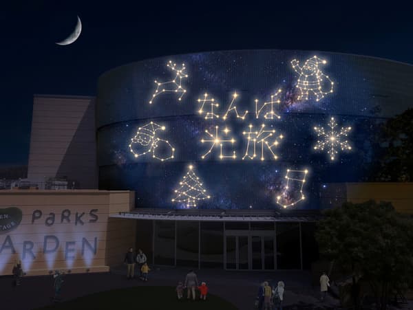 Projection mapping at Nature's Glow, Namba Parks