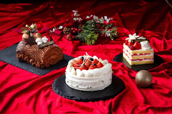 Tres pasteles de Navidad