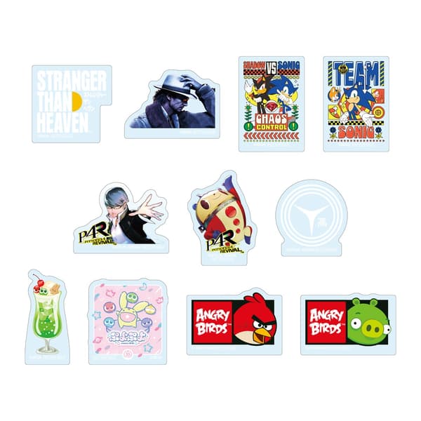 Stiker flake kampanye hadiah dan tas belanja