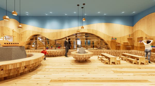 带有展示柜的Good Toy展览室