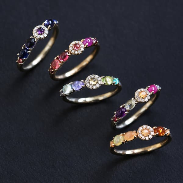 Colorful stone variations reminiscent of autumn's harvest