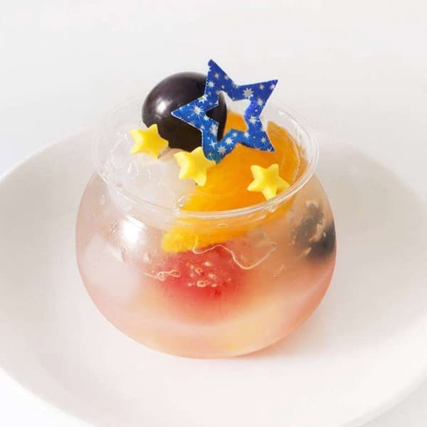 Jeli Tanabata dengan nata de coco dari Nihonbashi Sembikiya Sohonten