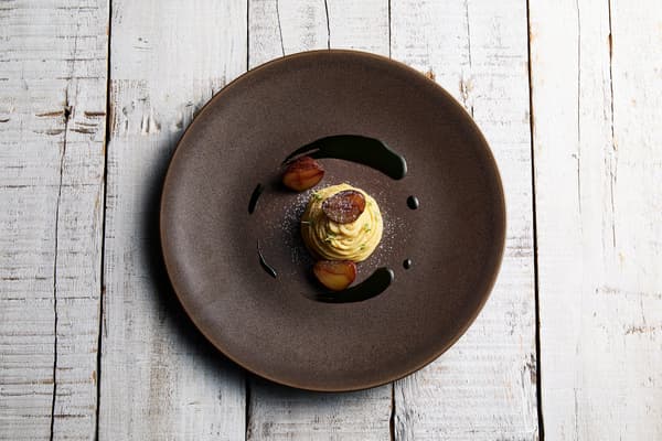 Hachioji chestnut Mont Blanc with Mizuho matcha koicha sauce