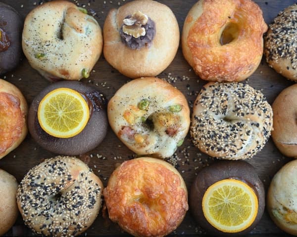 Variedad de bagels